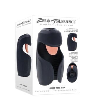 Lick The Tip Rechargeable Vibrating Thumping Stroker Silicone