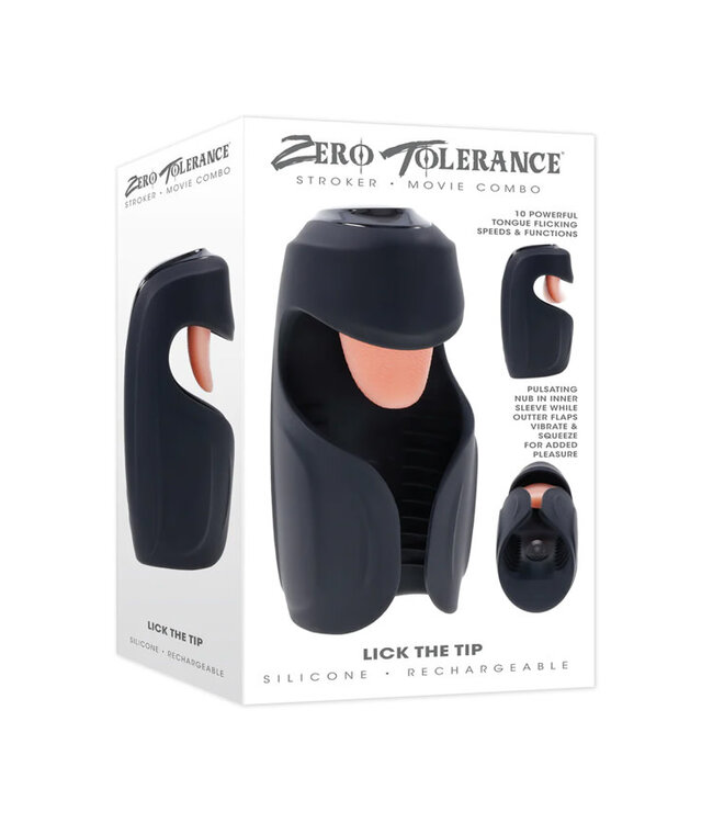 Lick The Tip Rechargeable Vibrating Thumping Stroker Silicone