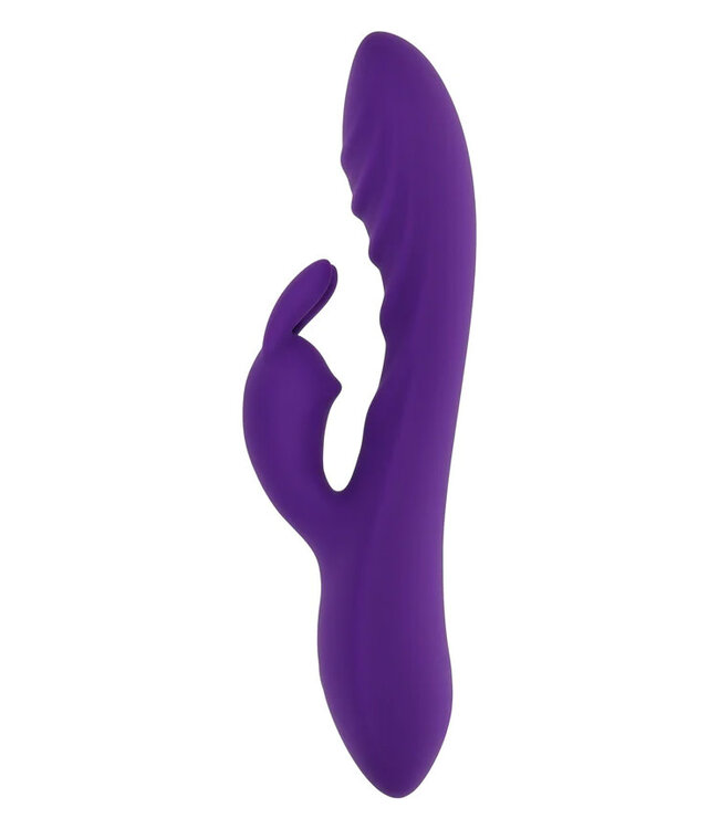 Wavy Rabbit Rechargeable Dual Stimulator Silicone Purple