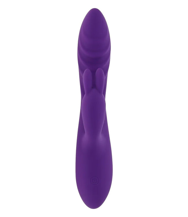 Wavy Rabbit Rechargeable Dual Stimulator Silicone Purple