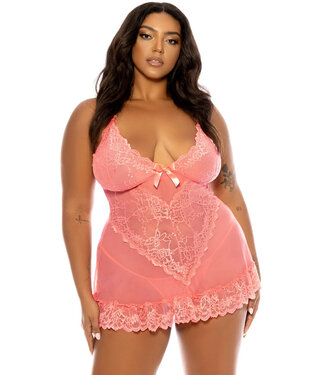 Valentine Plus Shell Pink Babydoll 2139X