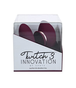 Twitch 3 Silicone Rechargeable Vibrator & Suction Burgundy