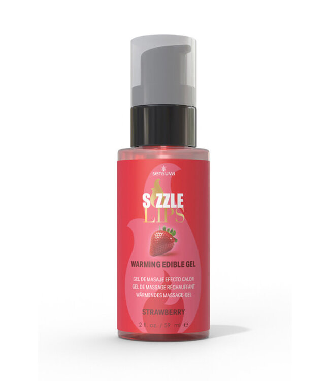 Sensuva Sizzle Lips Warming Gel Strawberry 2oz