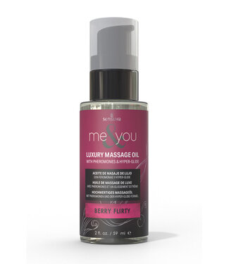 Sensuva Me & You Pheromone-Infused Luxury Massage Oil Berry Flirty 2oz