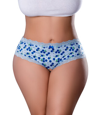 Plus Blueberry Crotchless Boyshort Panty PL02
