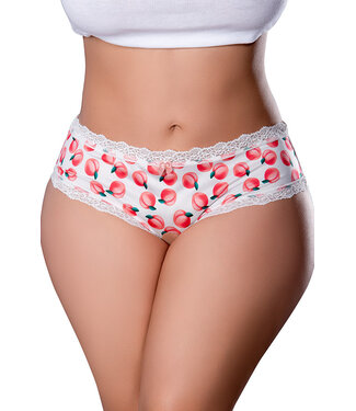 Plus Peach Crotchless Boyshort Panty PL02