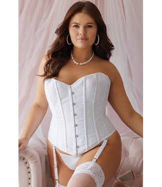 Meghan Plus White Corset 24146X