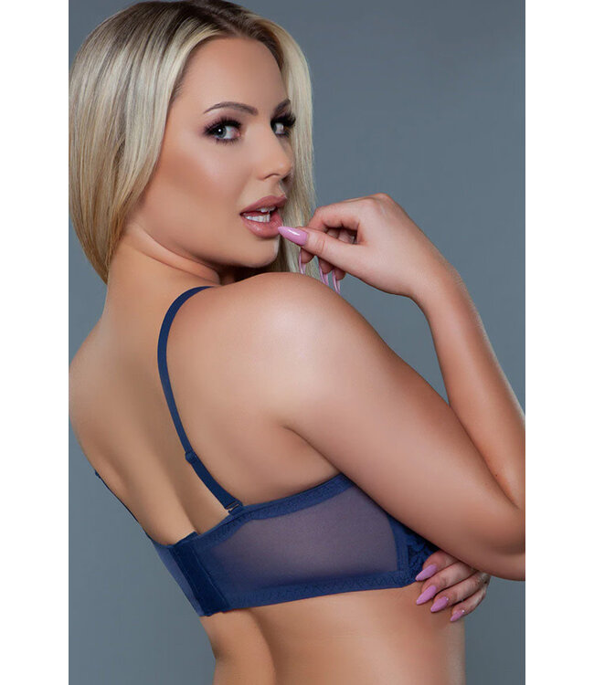 Be Wicked V Neck Navy Blue Bra 2217