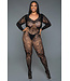Plus Secret Poison Black Bodystocking 2355Q
