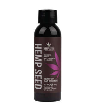 Earthly Body Hemp Seed Massage Oil Skinny Dip 2oz