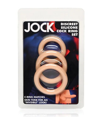 Jock Silicone Cock Ring 3-Piece Set Light