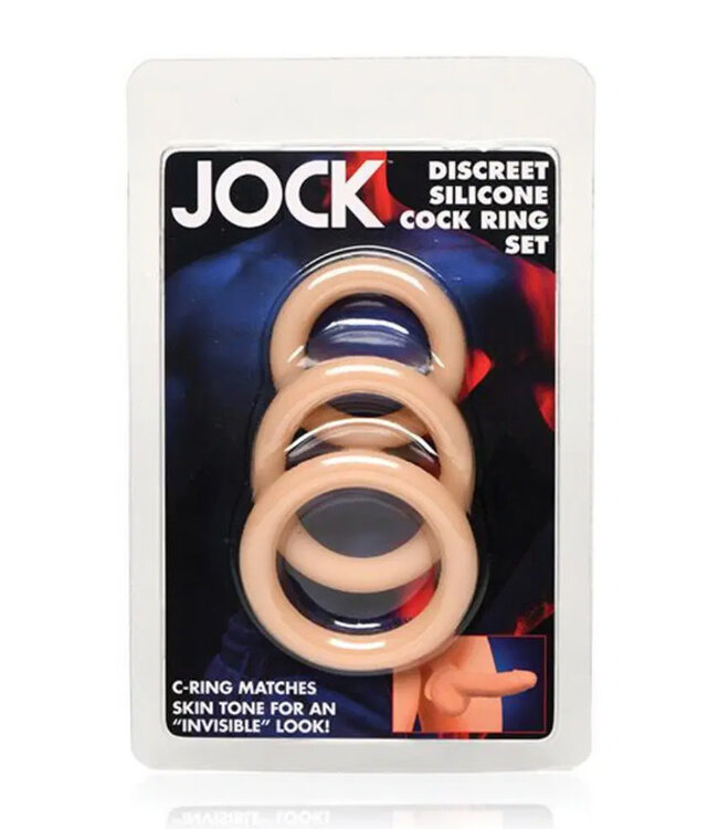 Jock Silicone Cock Ring 3-Piece Set Light