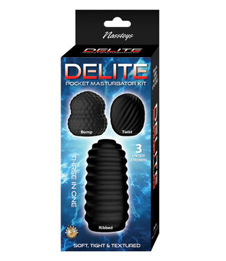 Delite Pocket Masturbator Kit Black