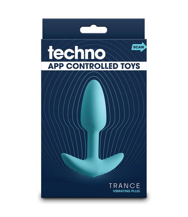 Techno Trance App-controlled Vibrating Plug with Remote Blue