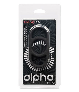Alpha Liquid Silicone Commander Cock Ring Black