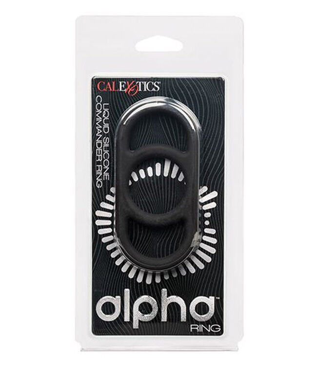 Alpha Liquid Silicone Commander Cock Ring Black