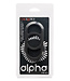Alpha Liquid Silicone Commander Cock Ring Black