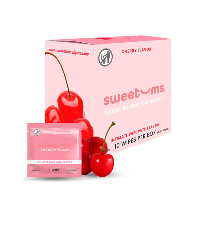 Sweetums Intimate Wipes Cherry Flavor 10-Pack