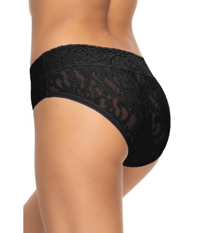 Felina Signature Stretch Lace Black Low Rise Hipster N3122