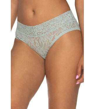Felina Signature Stretch Lace Gray Mist Low Rise Hipster N3122
