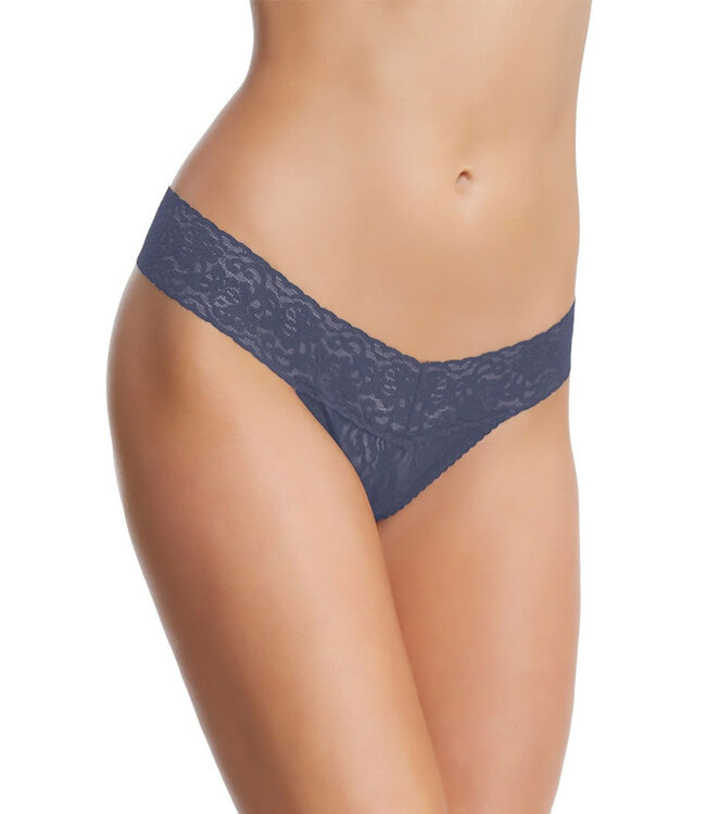 Felina Signature Stretch Lace Low Rise Deep Cobalt Thong N2122