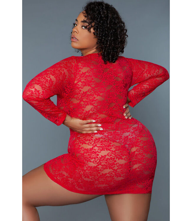 Lynn Plus Red Chemise 2247P