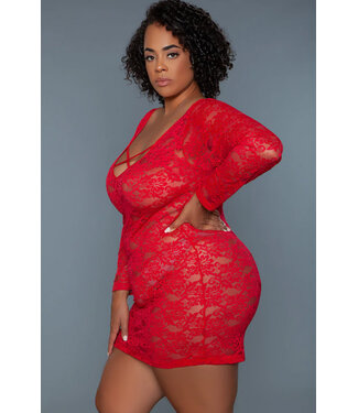 Lynn Plus Red Chemise 2247P