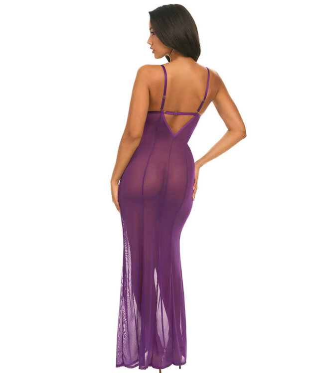 Katana Plus Purple Long Gown 76-12046X