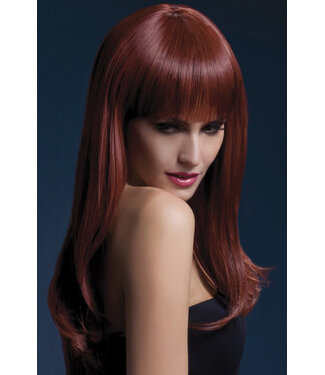 Fever Sienna Wig Long Wavy & Fringe Auburn 26" Wig