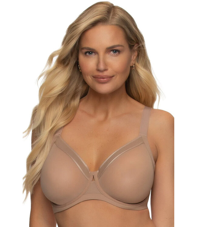 Felina Ethereal Sheer Mesh Unlined Underwire Dune Bra 115159