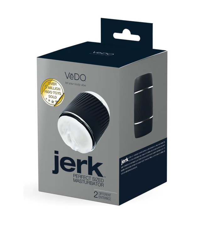 VeDO Jerk Masturbation Sleeve Black with Clear Sleeve
