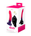 VeDO Duo Silicone Dildo (Non-Vibrating) with Harness Pink/Purple