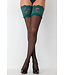 Black/Forest Deep Eyelash 15 Denier Lace Hold-Up Thigh Highs 290