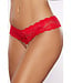 Lip Sync Red Crotchless Panty A1162R