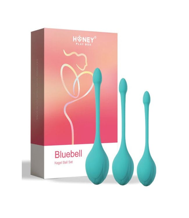 Bluebell Floral 3 Size & Weight Kegel Ball Exercise Set Blue