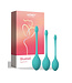 Bluebell Floral 3 Size & Weight Kegel Ball Exercise Set Blue