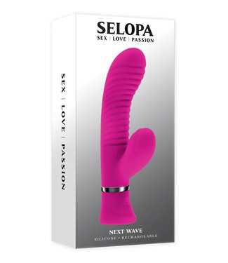 Selopa Next Wave Rechargeable Vibrating Dual Stimulator Silicone Pink