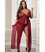 Brianna Plus Mulled Wine Long Gown D2232PQ