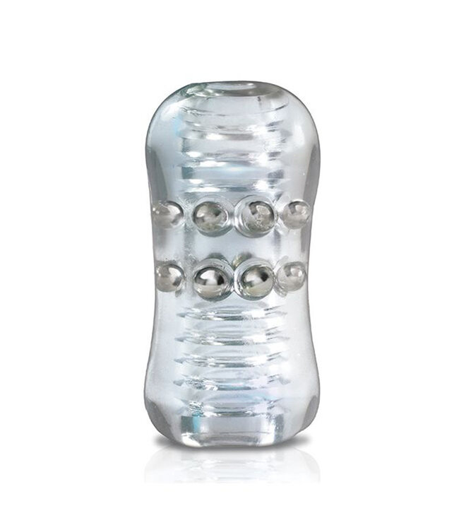 MSTR B8 Head Banger Beaded Clear-View Stroker Clear