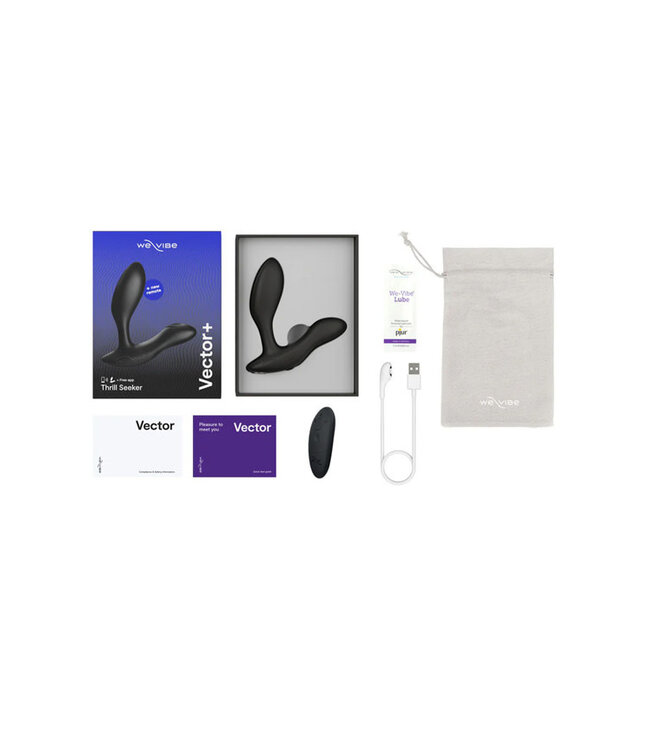 We-Vibe Vector+ Dual Stimulation Prostate Massager Charcoal Black