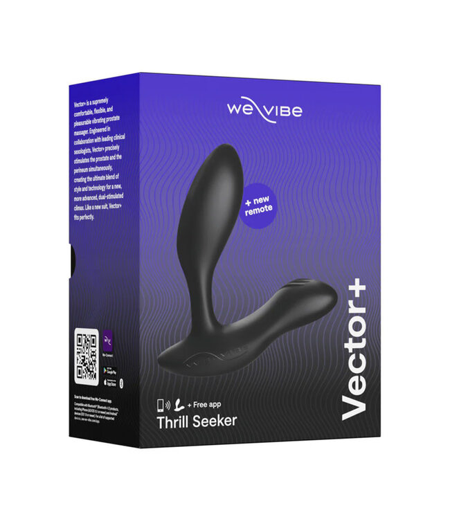 We-Vibe Vector+ Dual Stimulation Prostate Massager Charcoal Black