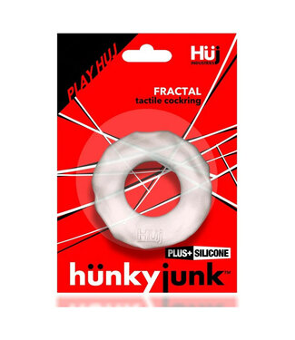 Hunkyjunk Fractal Tactile Cockring Clear Ice