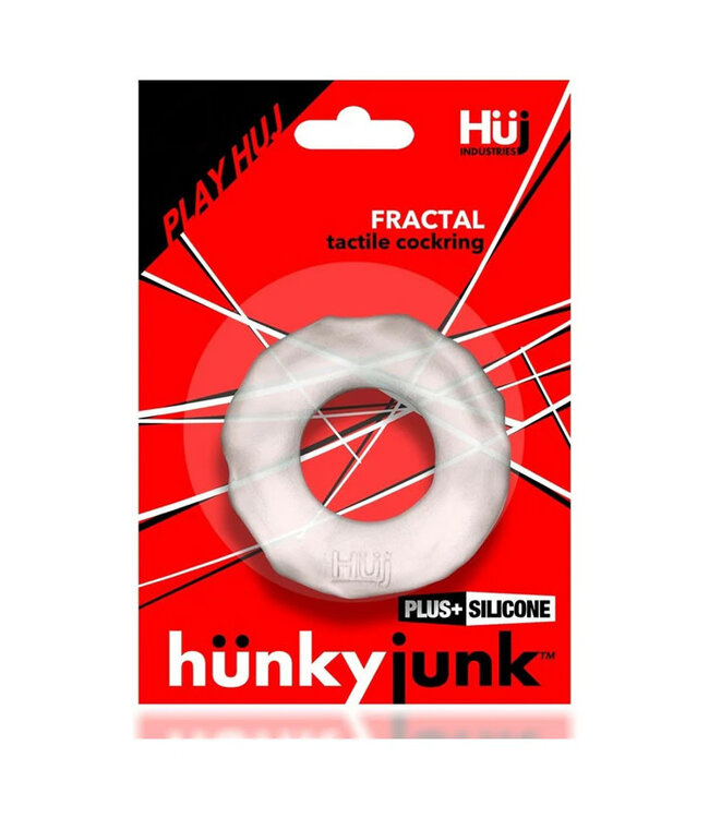 Hunkyjunk Fractal Tactile Cockring Clear Ice