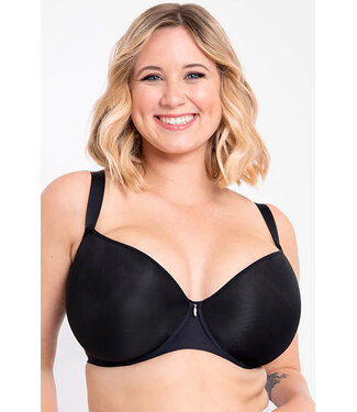 Curvy Kate Smoothie Spacer Moulded T-Shirt Plunge Black Bra CK072104