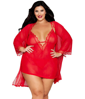 Everly Plus Red Chemise 12239X