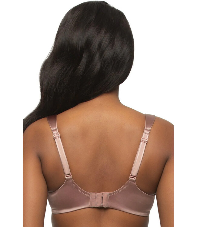 Felina Stellar Smooth Satin Unlined Underwire Rose Tan Bra 215179