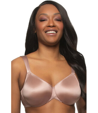 Felina Stellar Smooth Satin Unlined Underwire Rose Tan Bra 215179