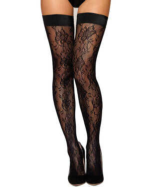 Black Lace Thigh Highs 0543