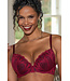 Pour Moi New Romance Padded Push-Up Plunge Bra Cherry Red/ Black 184002