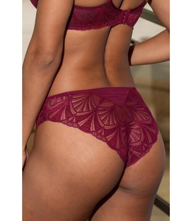 New Romance Bikini Cherry Red/Black Brief 184012